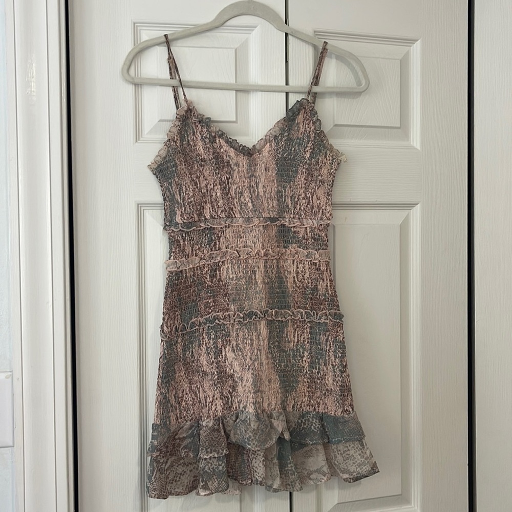 Karlie scrunch snake skin mini dress size S